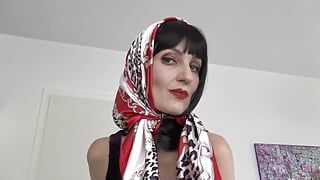 Satin Headscarf Fashion Show Clip