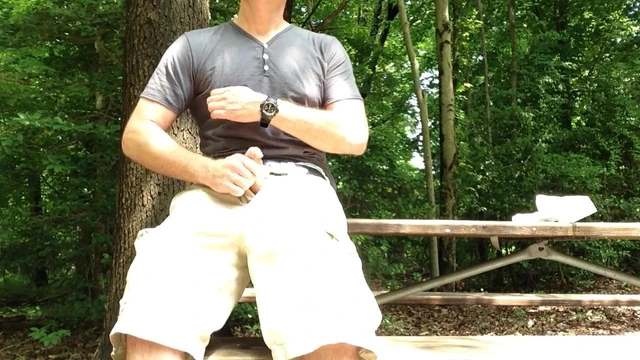 Outside Jerk-off and cum in the sun! Good POV cum shot on u!