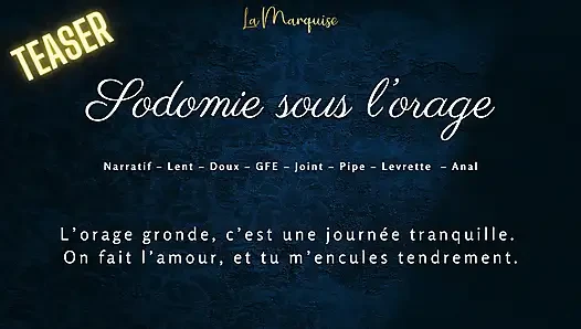 Sodomi sensual di bawah badai ASMR - porno audio Prancis