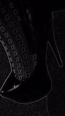 Leather Milf Terminates Slave's Cock With Her Shoe