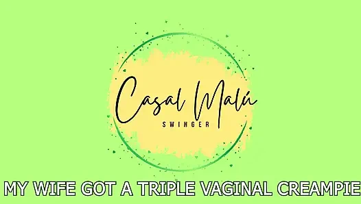 Meine frau hat einen dreifachen vaginalen creampie