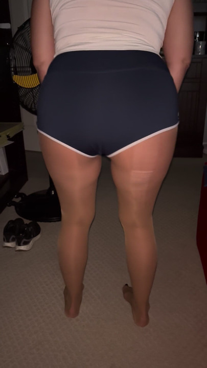 I was just showing off my booty to my pathetic husband after I got back from a walk with my lover.