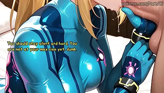 Samus aran menggodamu pakai dildo di kedai minuman (sex joi)