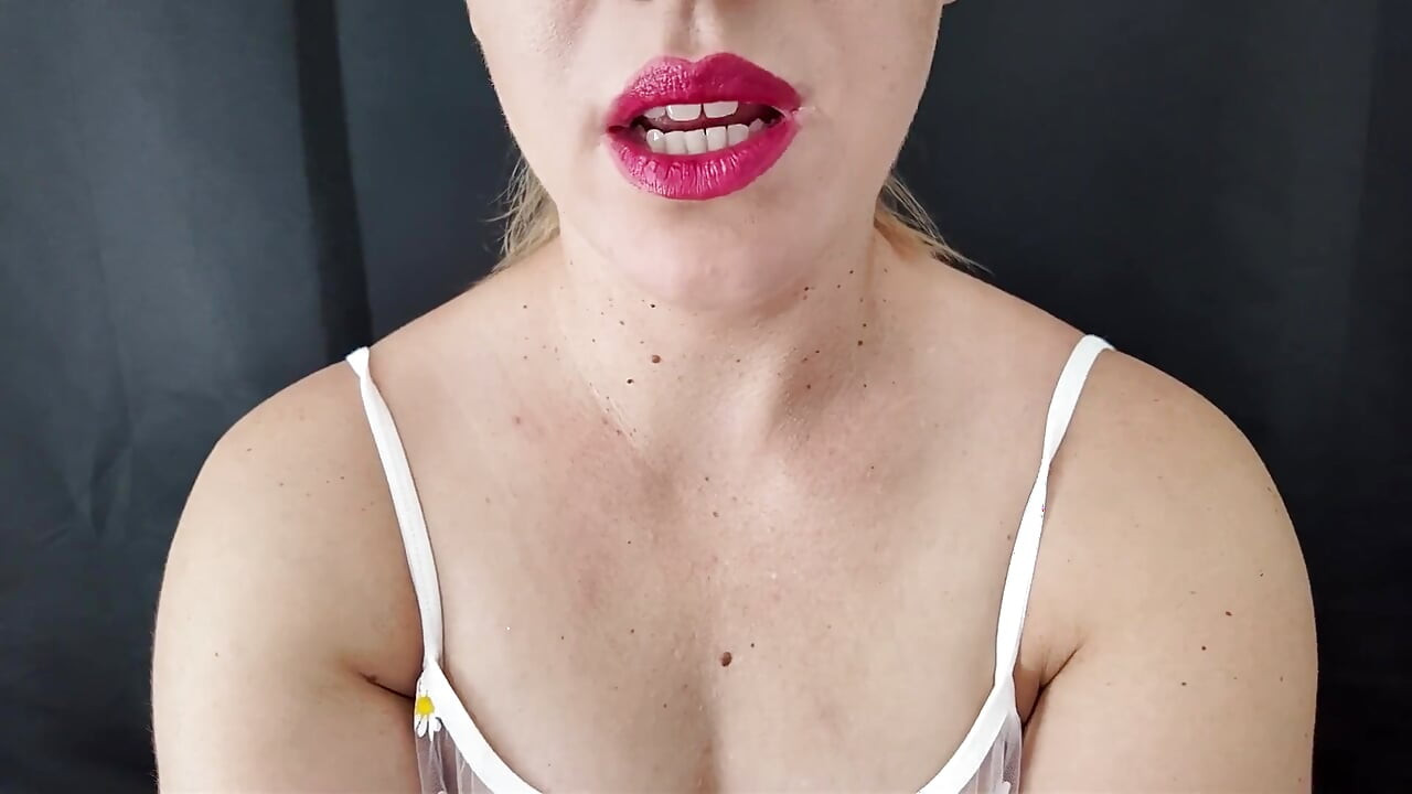 Rote lippen blowjob WICHs-sperma-countdown von 60