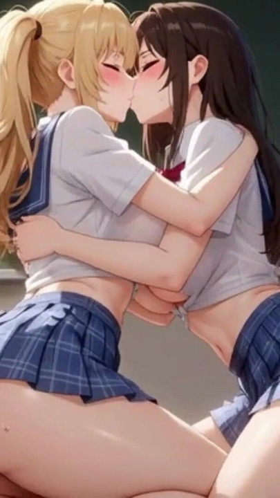 Two Girls in Uniforms. Hot Kiss | Clip 1