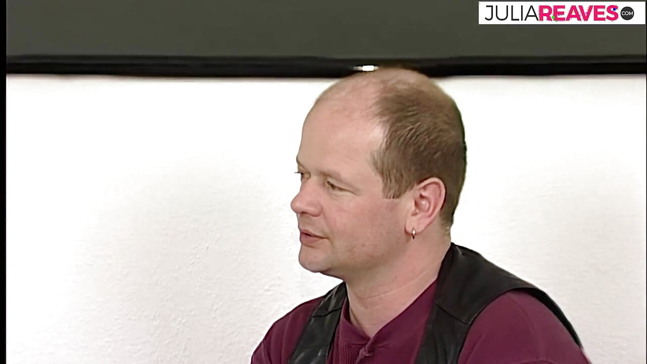 Blonde hottie sucks a huge dildo then rides it on the bed