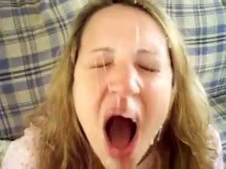Another blonde wife, another big facial