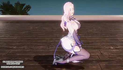 MMD Hyolyn - See Sea Seraphine Sexy Kpop Dance League of Legends Hentai Uncensored 4K 60FPS