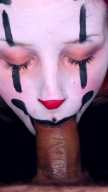 Messy Deep Throat Clown Blowjob