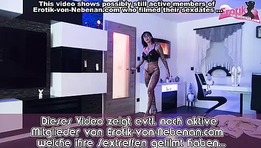 German tattoo amateur milf hooker sucks out the cock