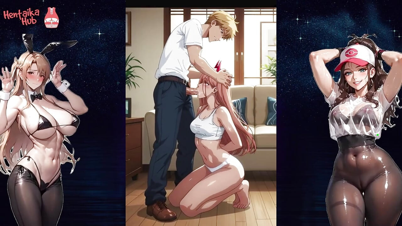 2D Hentai with sexy bitch Power. He's ready to fuck anyone, anytime, instead of work.