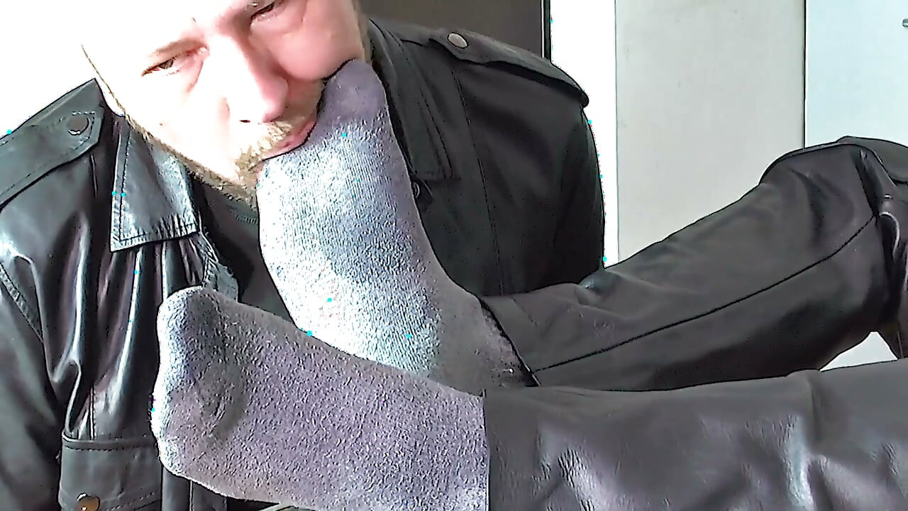 Leather & Dominance: Raw Foot Worship After Boots off