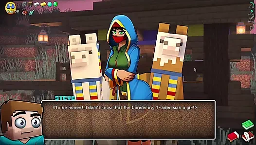 Alex Sucks Steve Through a Gloryhole! Sloppy Blowjob HornyCraft Minecraft Parody