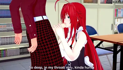 Косплей секс с горничной Rias Gremory - БЕЗУМИЕ- СЕРИЯ-НИМФО-ТРАХ