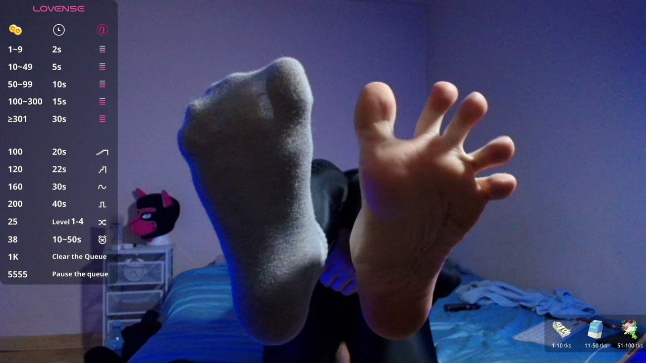 Puppy keeps teasing you with his socks and bare paws