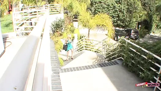 Two tender girls kiss, touch, and fuck each other in an amazing lesbian sex scene