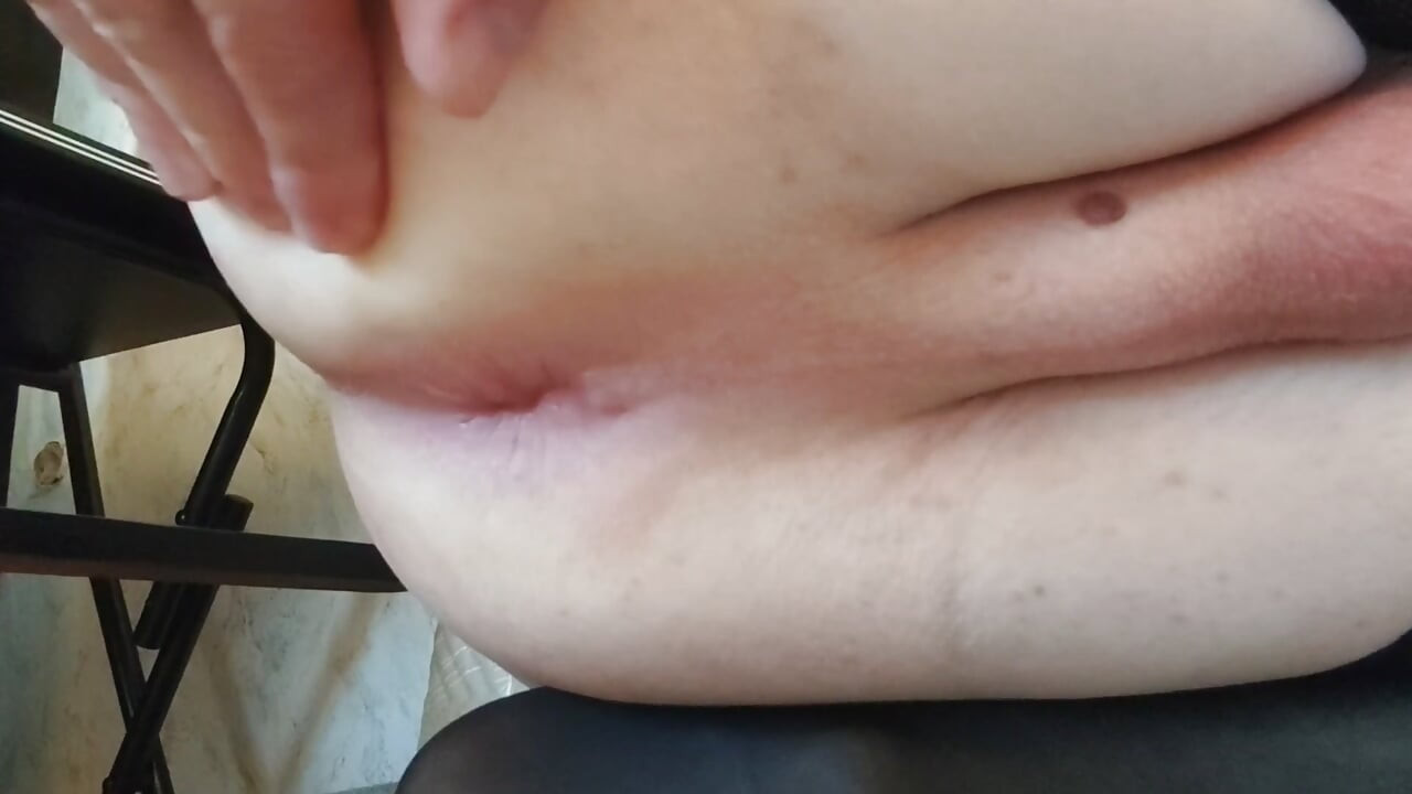 Taking off clothes and anal masturbation