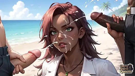 Dört zenci kraliçe. 1 plaj. Oral seks, üçlü seks. Ateşli, pis sürtük. Azgın, porno.