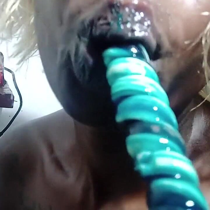 Alexa - Half Naked Blonde Sucking on Sweet