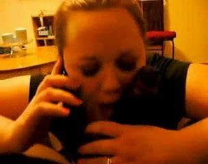 girlfriend sucking dick on the phone