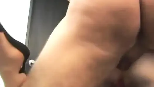 Hot redhead give head then gets it in her juicy ass