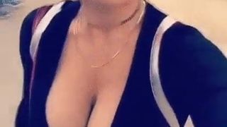 WWE - Lana aka C.J. Perry selfie vid with massive cleavage