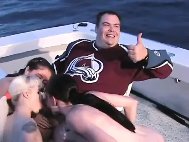 Three nasty sluts working one cock outdoors
