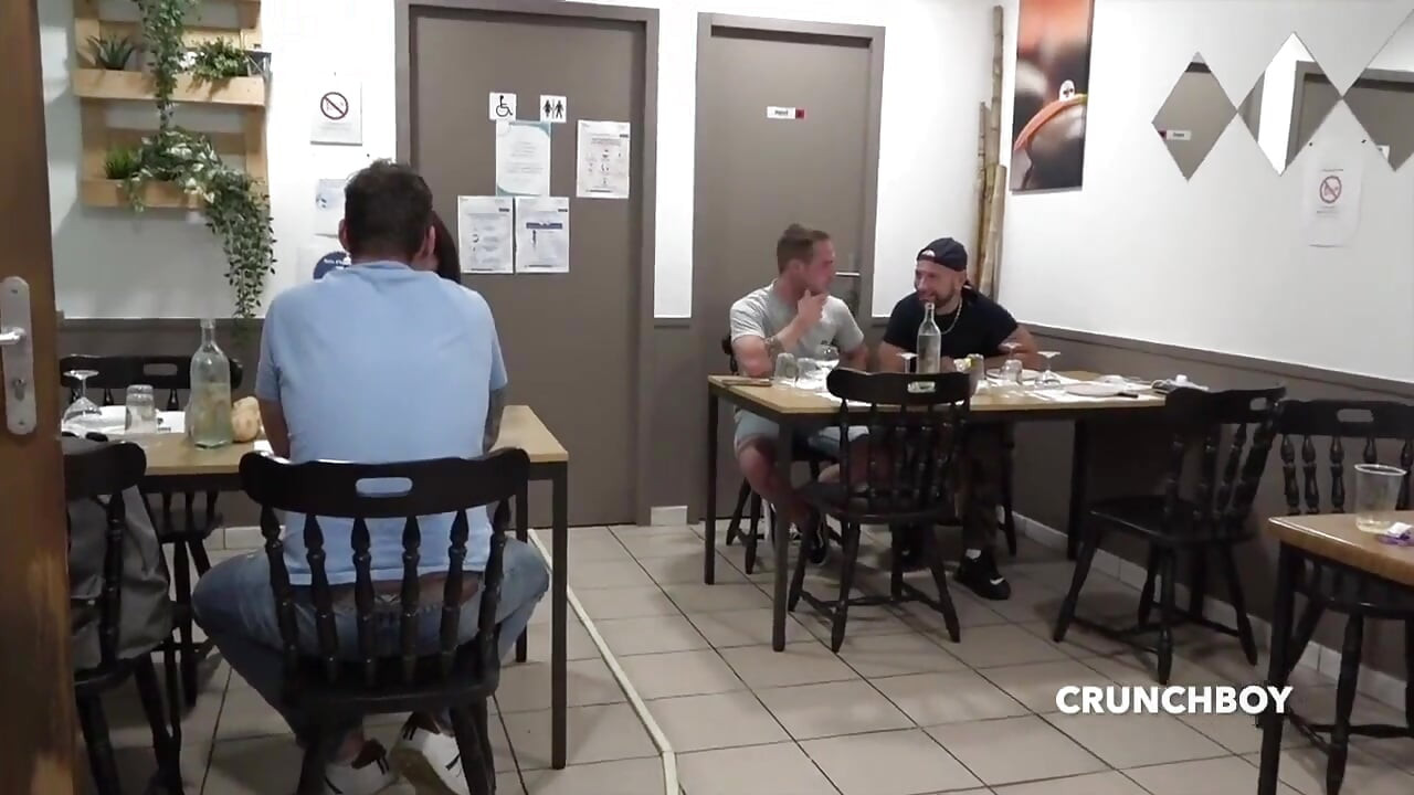 Straight fucked  by straight in restaurant