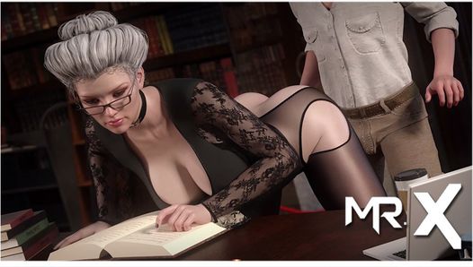 Treasureofnadia - seks na biurku w bibliotece z dojrzałym e2 # 100
