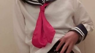 Kancolle Sailor мастурбирует дилдо со спермой от руки! MadZMoto