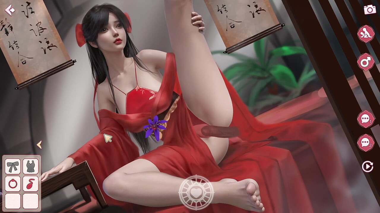 Hentai Gameplay_One Night of Romance with my Waifu: Chinese Teacher Seduces Student in Ancient Courtyard