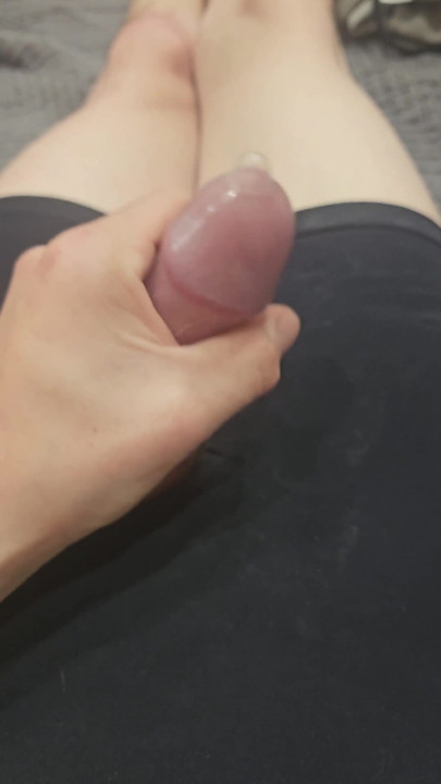 I cum inside a condom then in my Nike compression boxers | Clip 1