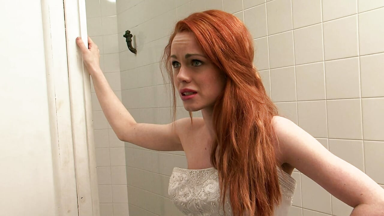 Redhead stepsister gets fucked hard at the wedding