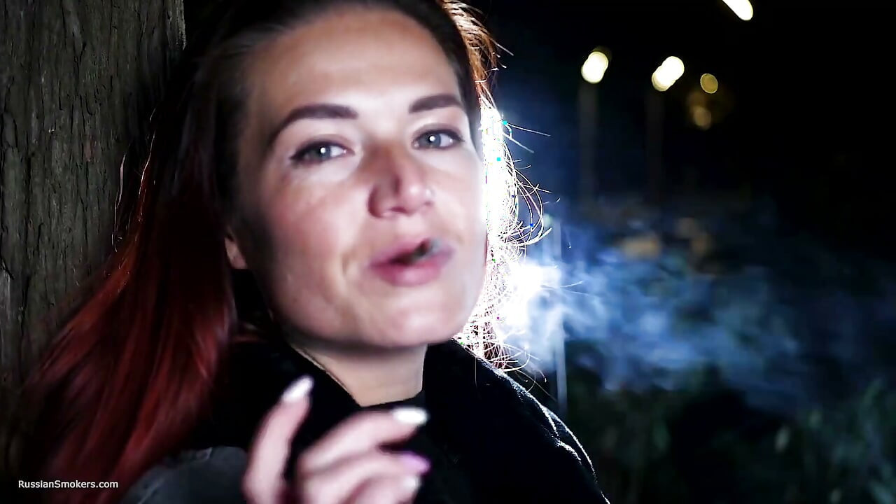 Seductive Russian Babe Smoking Cigarette Seaside Vibes