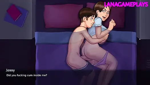 Passionate Sex With Big Boobs Slut Girlfriend & Pussy Creampie - Summertime Saga 3D Hentai Porn Game