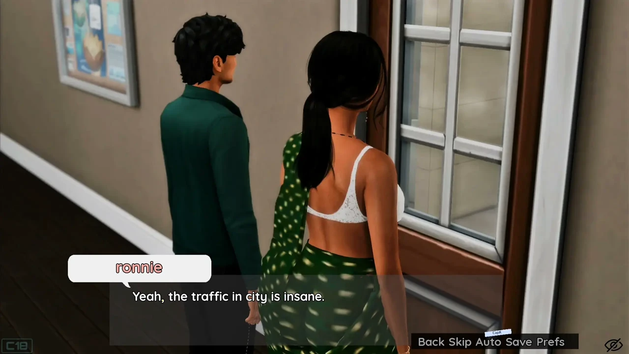 Leela and Ronnie watching rita and krish