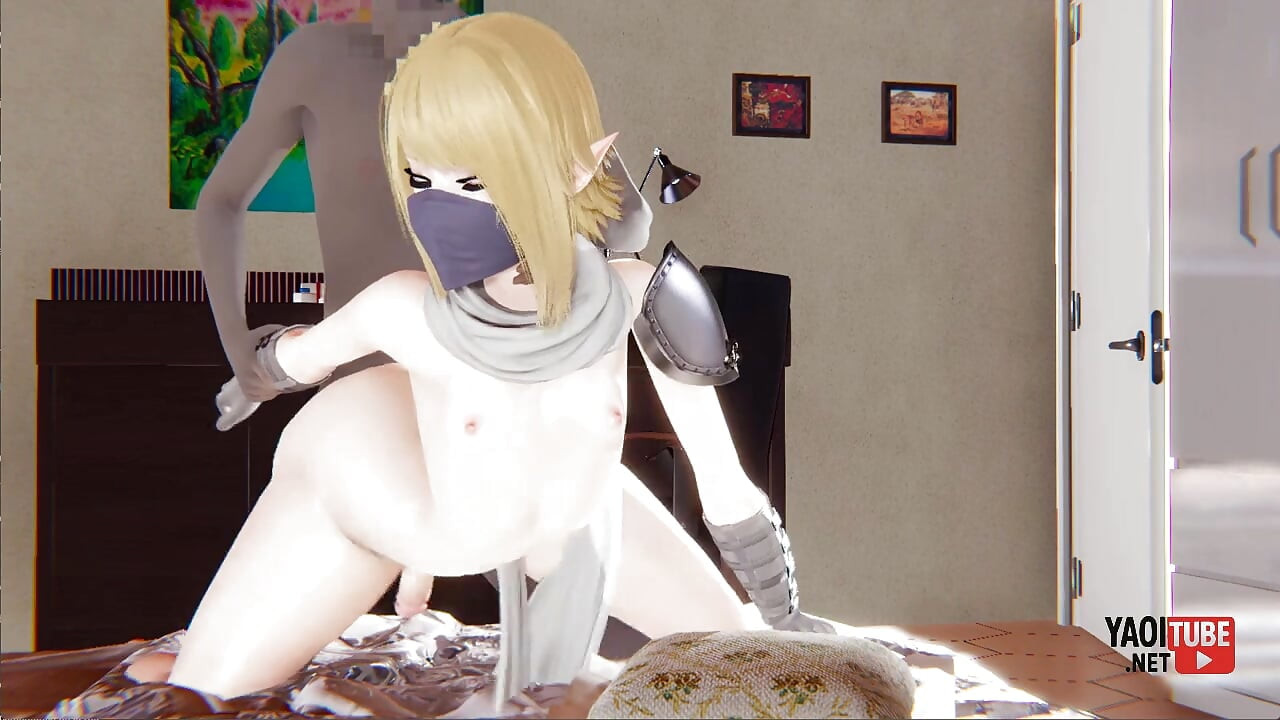 Zelda Yaoi - Link Femboy Fucked by a Black Boy