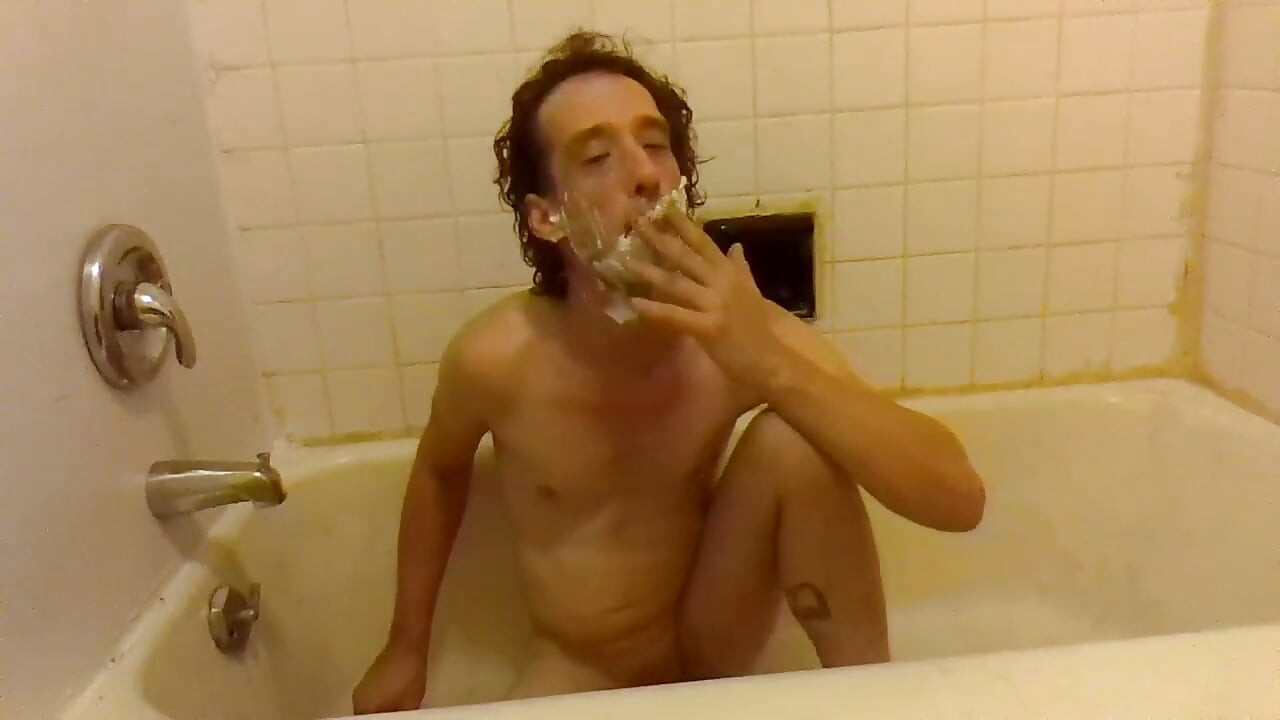 Face Shaving, Squatting in a Bathtub