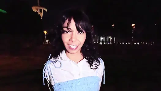 Risky Outdoor Public Creampie Petite Latina  Cindy Luna Petite Deepthroat Almost Caught Motorcycle