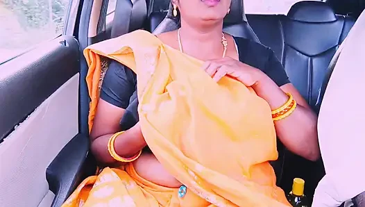Villege maid car sex Telugu dirty talks.