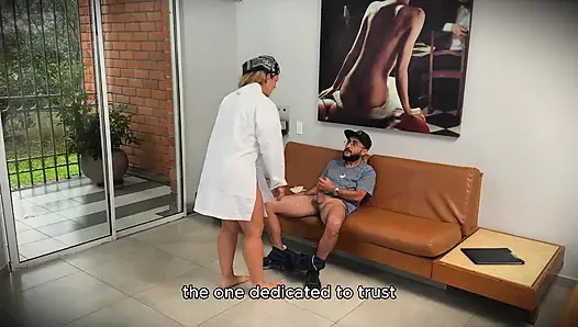 MILF Physical Therapist Shows up to Class Horny and Turns Her Patient on