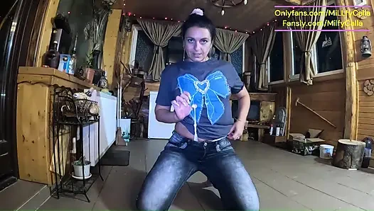 Cigar-Fetish Goddess Leather, Spit, Dildo JOI and Pussy Smoking Play