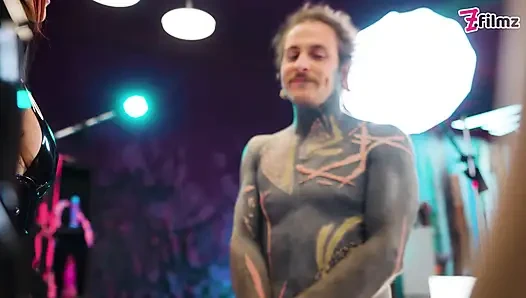 3 Latex Femdoms dominate Tattooed Slave - Sounding, Ureta Fingering, Dominatrix