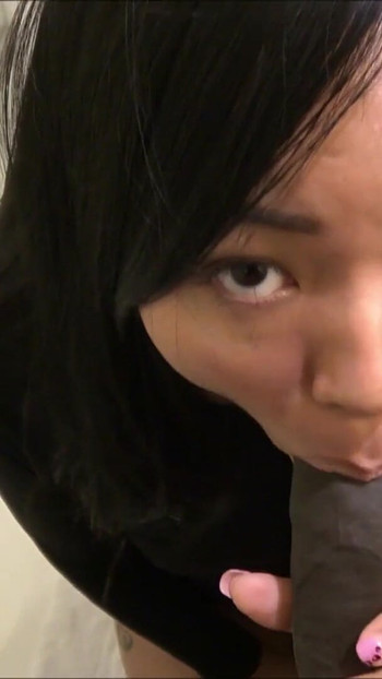 Iconic moment from "Thai College Teen Talk To Suck at German University Toilet"