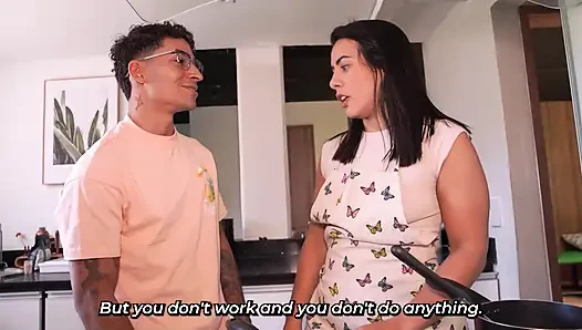 My father leaves me at home with the housekeeper, who's a hot MILF - Thiago Lopez & Kylei Eilish