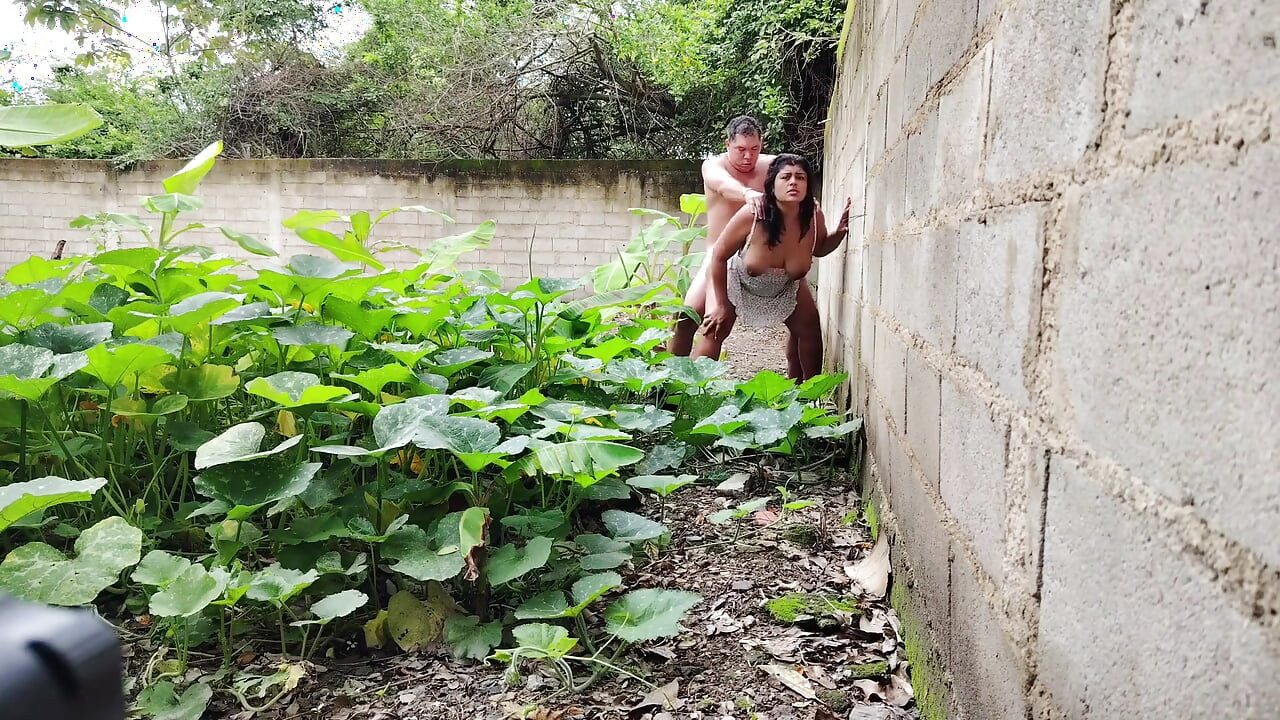 I Fuck My Stepmom Outdoors Until Her Pussy Is Full of Cum