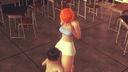 Redhead Teen Pussy Licking & Fingering - Intense Orgasm in 3D Hentai Ani...