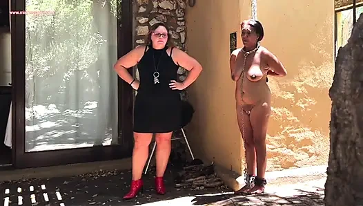 Dominatrix sahibe April - Rose için bahçe işkencesi