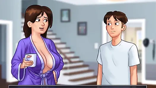 Summertime saga - extra classes are helping big beautifully boobs