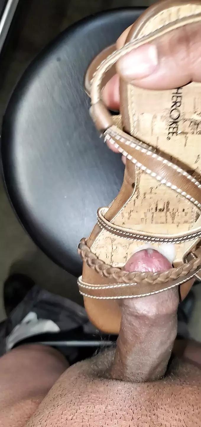 mechanic  found cute brown heels in customer car